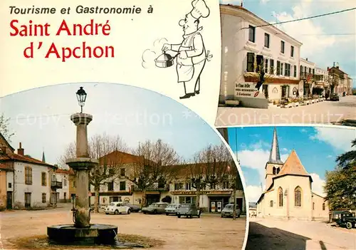 AK / Ansichtskarte Saint Andre d Apchon Kirche Brunnen  Kat. Saint Andre d Apchon