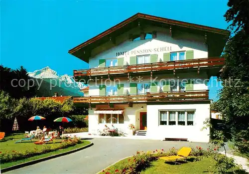 AK / Ansichtskarte Garmisch Partenkirchen Hotel Pension Schell Kat. Garmisch Partenkirchen