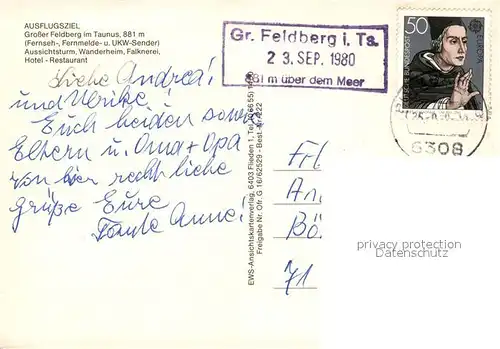 AK / Ansichtskarte Grosser Feldberg Taunus Fliegeraufnahme Aussichtsturm Wanderheim Falknerei Hotel Restaurant Kat. Schmitten