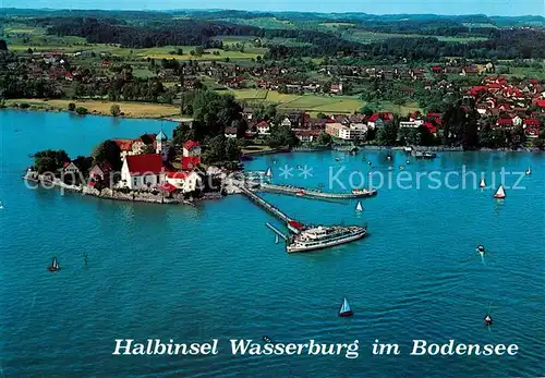 AK / Ansichtskarte Wasserburg Bodensee Fliegeraufnahme Kat. Wasserburg (Bodensee)