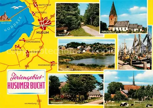 Husum Nordfriesland Feriengebiet Husumer Bucht  Kat. Husum