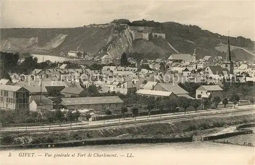 Givet Ardennes Vue generale et Fort de Charlemont Kat. Givet