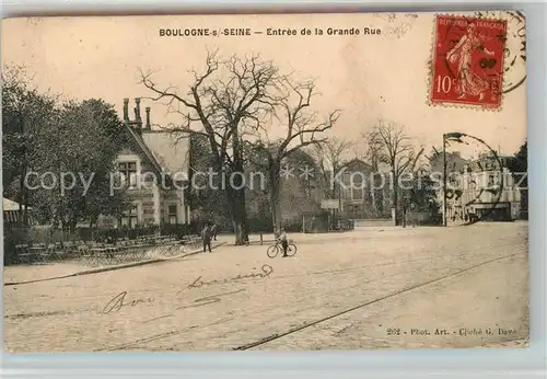 Boulogne sur Seine Entree de la Grande Rue Kat. Boulogne Billancourt