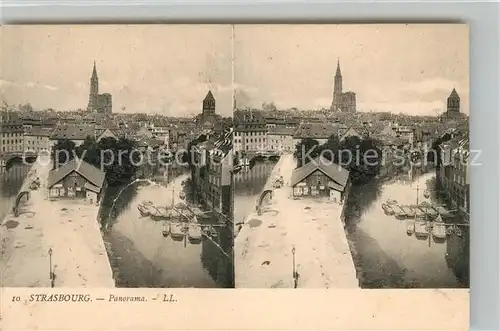 Stereoscopkarte Strasbourg Panorama  Kat. Besonderheiten