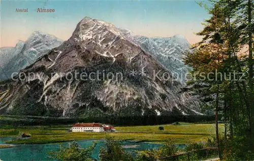 Almsee Landschaftspanorama Almtal Alpen Kat. Gruenau im Almtal Salzkammergut