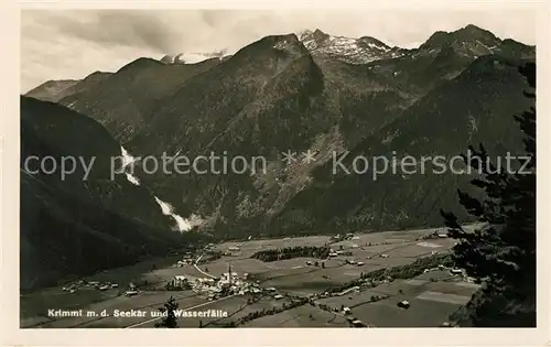 AK / Ansichtskarte Krimml mit Seckar und Wasserfaelle Alpenpanorama Kat. Krimml