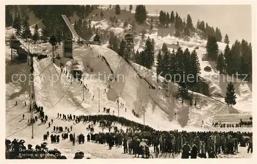 AK / Ansichtskarte Garmisch Partenkirchen Kleine und grosse Olympiaschanze Skispringen Wintersport Kat. Garmisch Partenkirchen