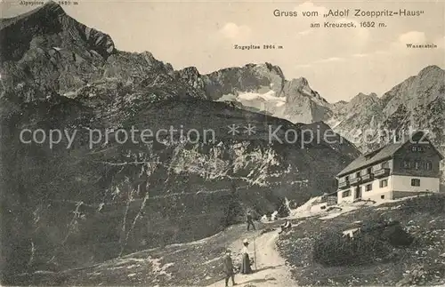 AK / Ansichtskarte Garmisch Partenkirchen Adolf Zoeppritz Haus Berghaus am Kreuzeck Wettersteingebirge Kat. Garmisch Partenkirchen