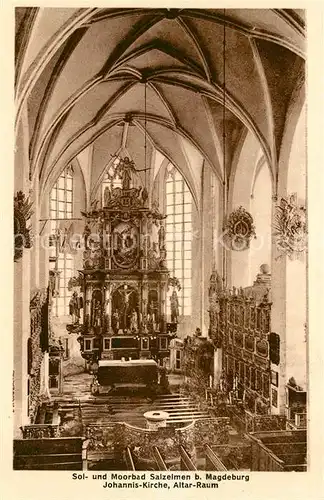 Salzelmen Bad Johannis Kirche Altar Kat. Schoenebeck