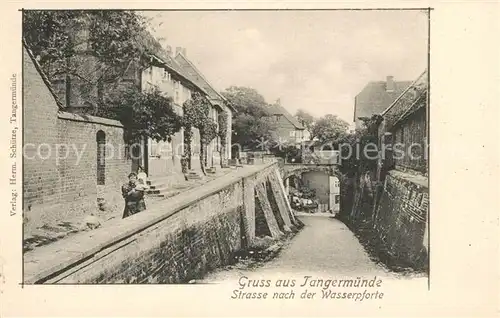 Tangermuende Strasse nach der Wasserpforte Kat. Tangermuende