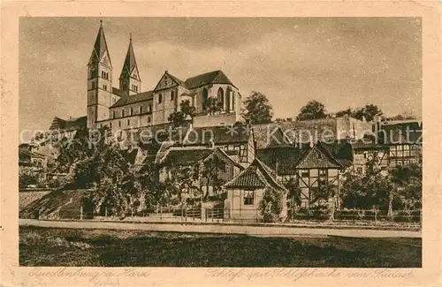 Quedlinburg Schloss mit Schlosskirche Kat. Quedlinburg