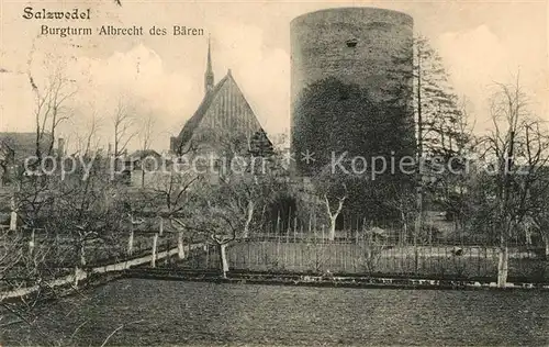 Salzwedel Burgturm Albrecht des Baeren Kat. Salzwedel