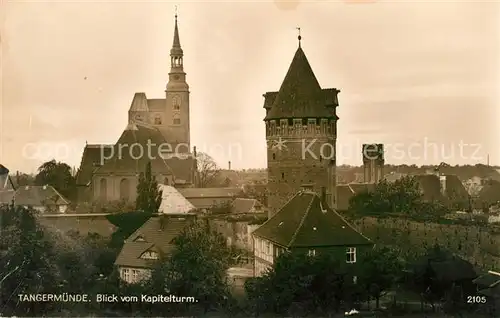 Tangermuende Blick vom Kapitelturm Kat. Tangermuende