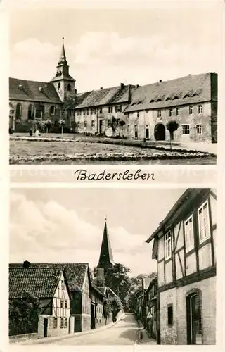 Badersleben Schloss Strassenpartie Kat. Huy