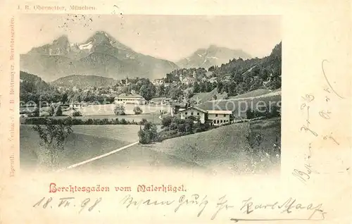 AK / Ansichtskarte Berchtesgaden Blick vom Malerhuegel Alpenpanorama Kat. Berchtesgaden