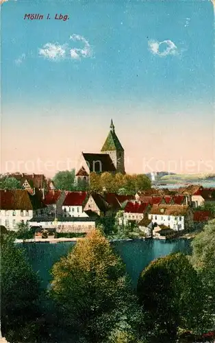 AK / Ansichtskarte Moelln Lauenburg Ortsansicht mit Kirche Kat. Moelln