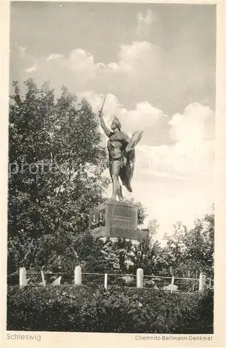 AK / Ansichtskarte Schleswig Holstein Chemnitz Bellmann Denkmal Statue Kat. Schleswig