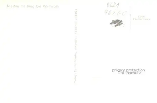 AK / Ansichtskarte Niesten Landschaftspanorama mit Burg Kat. Weismain