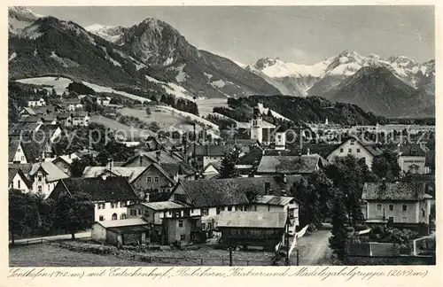 AK / Ansichtskarte Sonthofen Oberallgaeu Totalansicht mit Allgaeuer Alpen Kat. Sonthofen