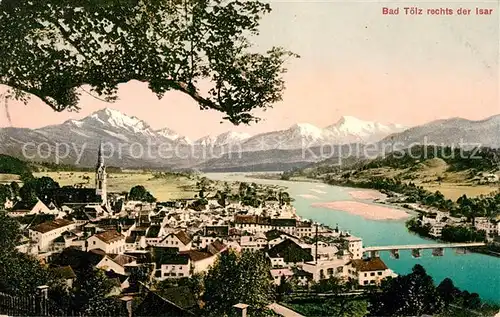 AK / Ansichtskarte Bad Toelz Gesamtansicht Isar Alpenpanorama Kat. Bad Toelz