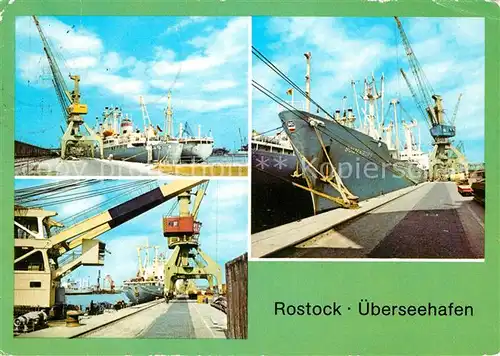 AK / Ansichtskarte Schiffe Ships Navires Rostock ueberseehafen 