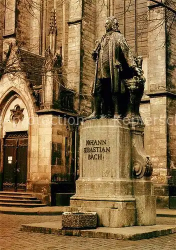 AK / Ansichtskarte Bach Johann Sebastian Denkmal Leipzig Thomaskirche  Kat. Komponist