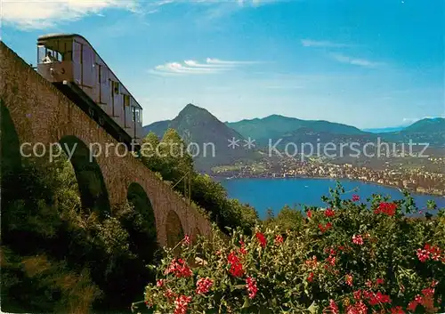 AK / Ansichtskarte Zahnradbahn Lugano Funicolare Cassarate Monte Bre  Kat. Bergbahn