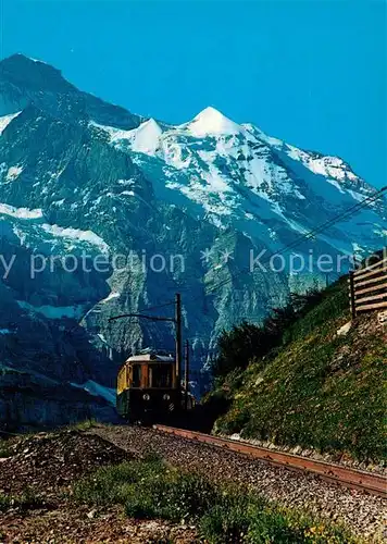 AK / Ansichtskarte Eisenbahn Kleine Scheidegg Silberhorn  Kat. Eisenbahn