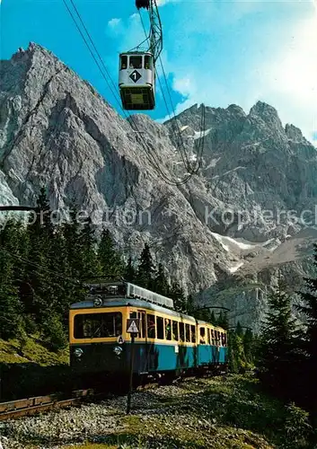 AK / Ansichtskarte Seilbahn Zahnradbahn Zugspitze  Kat. Bahnen
