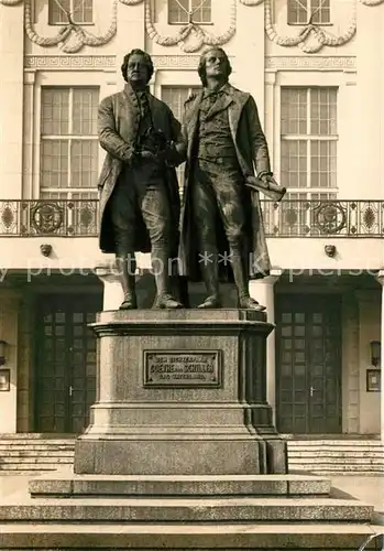 AK / Ansichtskarte Denkmal Goethe Schiller Denkmal Weimar  Kat. Denkmaeler