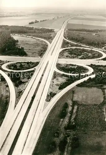 AK / Ansichtskarte Autobahn Schoenfelder Kreuz Fliegeraufnahme Kat. Autos