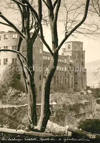 AK / Ansichtskarte Foto Popp Nr. 458 Heidelberg Schloss Apotheker  und Glockenturm  Kat. Fotografie