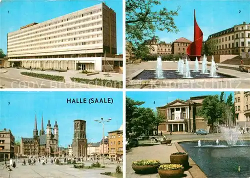 AK / Ansichtskarte Halle Saale Interhotel Stadt Halle Markt Theater  Kat. Halle