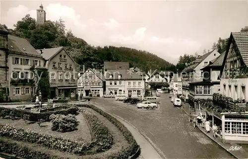 AK / Ansichtskarte Bad Berneck Ortsmotiv mit Fichtelgebirge Kat. Bad Berneck Fichtelgebirge