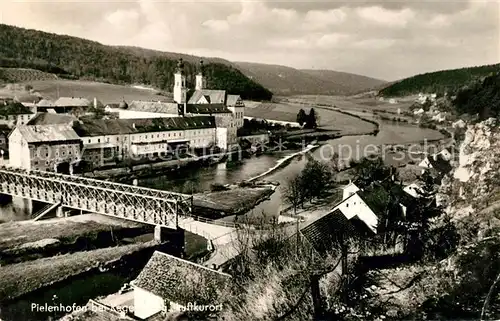 AK / Ansichtskarte Pielenhofen Teilansicht mit Bruecke und Kirche Kat. Pielenhofen