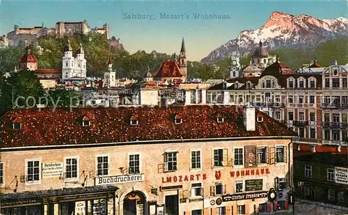 AK / Ansichtskarte Salzburg Oesterreich Mozarts Wohnhaus Festung Hohensalzburg Kat. Salzburg