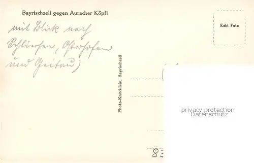 AK / Ansichtskarte Bayrischzell mit Auracher Koepfl Kat. Bayrischzell