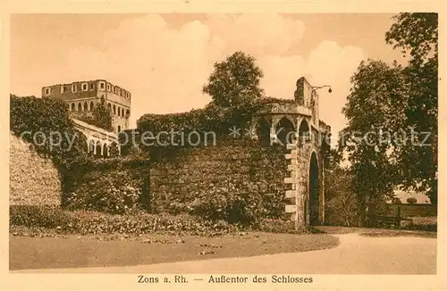 AK / Ansichtskarte Zons Aussentor des Schlosses Kat. Dormagen