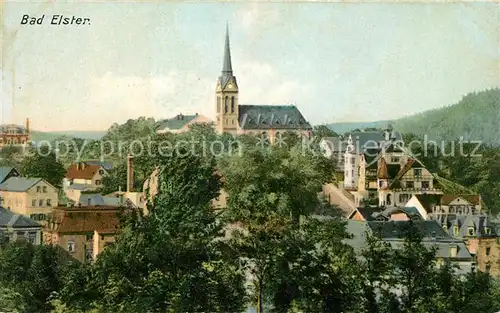 AK / Ansichtskarte Bad Elster Teilansicht Kirche Kat. Bad Elster