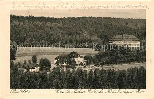 AK / Ansichtskarte Bad Elster Forstvilla Kurheim Reichsbahn Friedrich August Heim Kat. Bad Elster