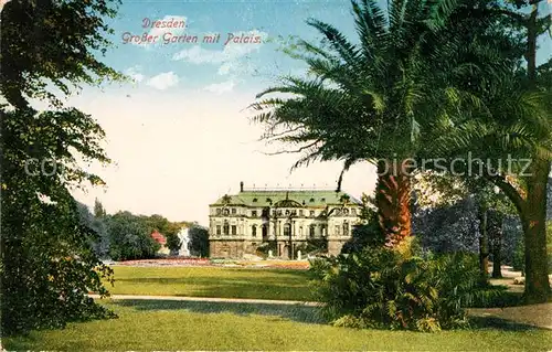 AK / Ansichtskarte Dresden Grosser Garten mit Palais Kat. Dresden Elbe