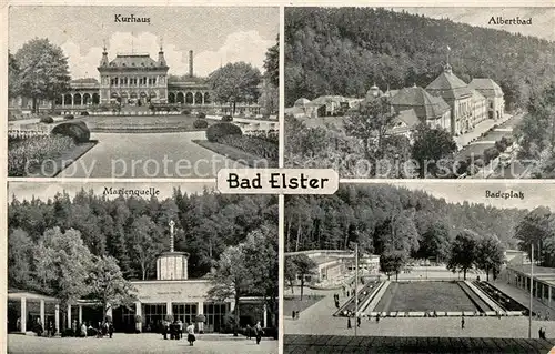 AK / Ansichtskarte Bad Elster Kurhaus Albertbad Marienquelle Badeplatz Kat. Bad Elster