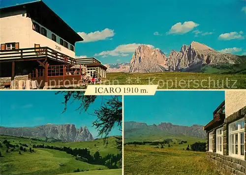 AK / Ansichtskarte Alpe di Siusi Albergo Icaro  Kat. Seiser Alm Dolomiten