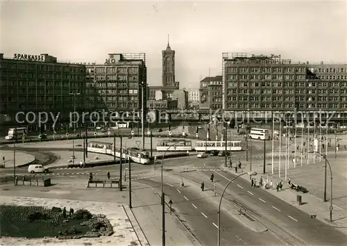 AK / Ansichtskarte Strassenbahn Berlin Alexanderplatz  Kat. Strassenbahn