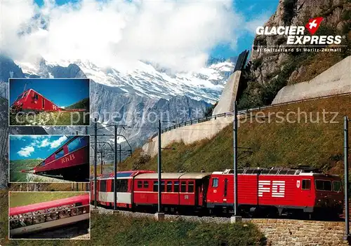 AK / Ansichtskarte Eisenbahn Glacier Express Oberalp Pass  Kat. Eisenbahn