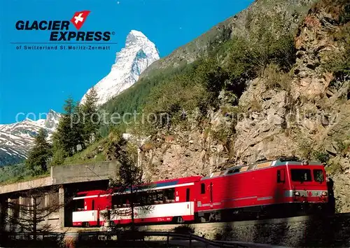 AK / Ansichtskarte Eisenbahn Glacier Express Zermatt Matterhorn  Kat. Eisenbahn