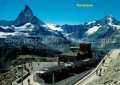 AK / Ansichtskarte Gornergratbahn Zermatt Station Gornergrat Matterhorn Dent Blanche  Kat. Gornergrat