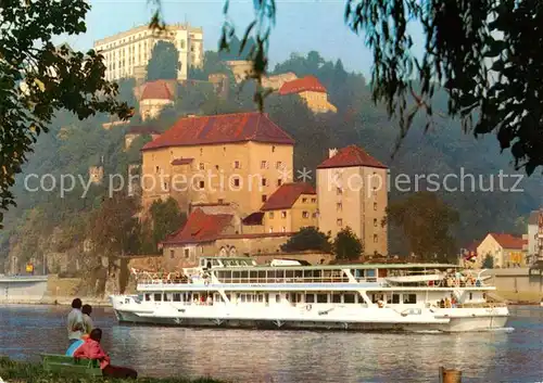 AK / Ansichtskarte Motorschiffe Rakoczi Passau Donau Veste Oberhaus Niederhaus Kat. Schiffe