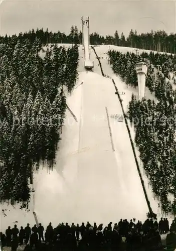 AK / Ansichtskarte Ski Flugschanze Schanze am Rennsteig Oberhof  Kat. Sport