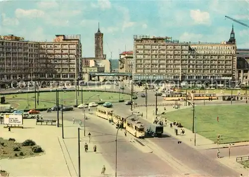 AK / Ansichtskarte Strassenbahn Berlin Alexanderplatz Kat. Strassenbahn